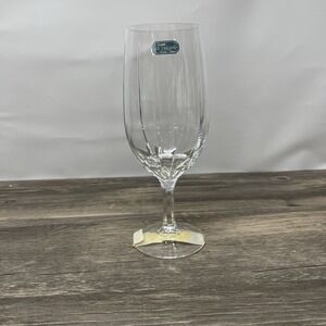 Cristal J.G. Durand Alicia 17oz Lead Crystal Iced Tea Glass France 24% NOS Vtg